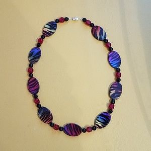 One of a kind glass beaded necklace